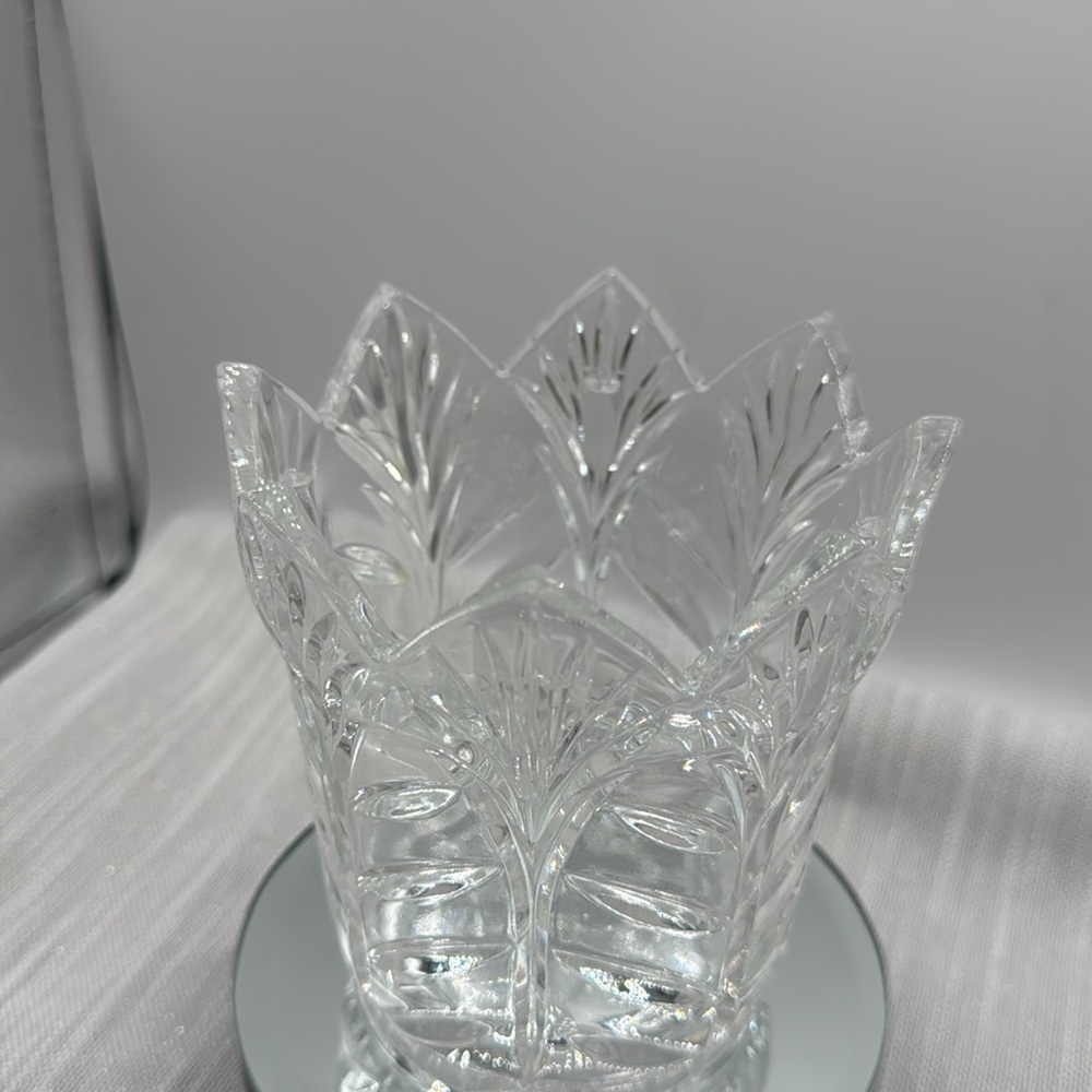 Fifth Avenue 24% Lead Crystal 6" Portico Jelly Jar With Lid Candy Dish Vintage - Picture 3 of 7